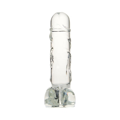 Geisha's Gems - Dildo Kaca G-spot 5.9 Inci dengan Bebola