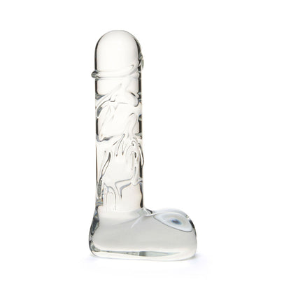 Geisha's Gems - Dildo Kaca G-spot 5.9 Inci dengan Bebola