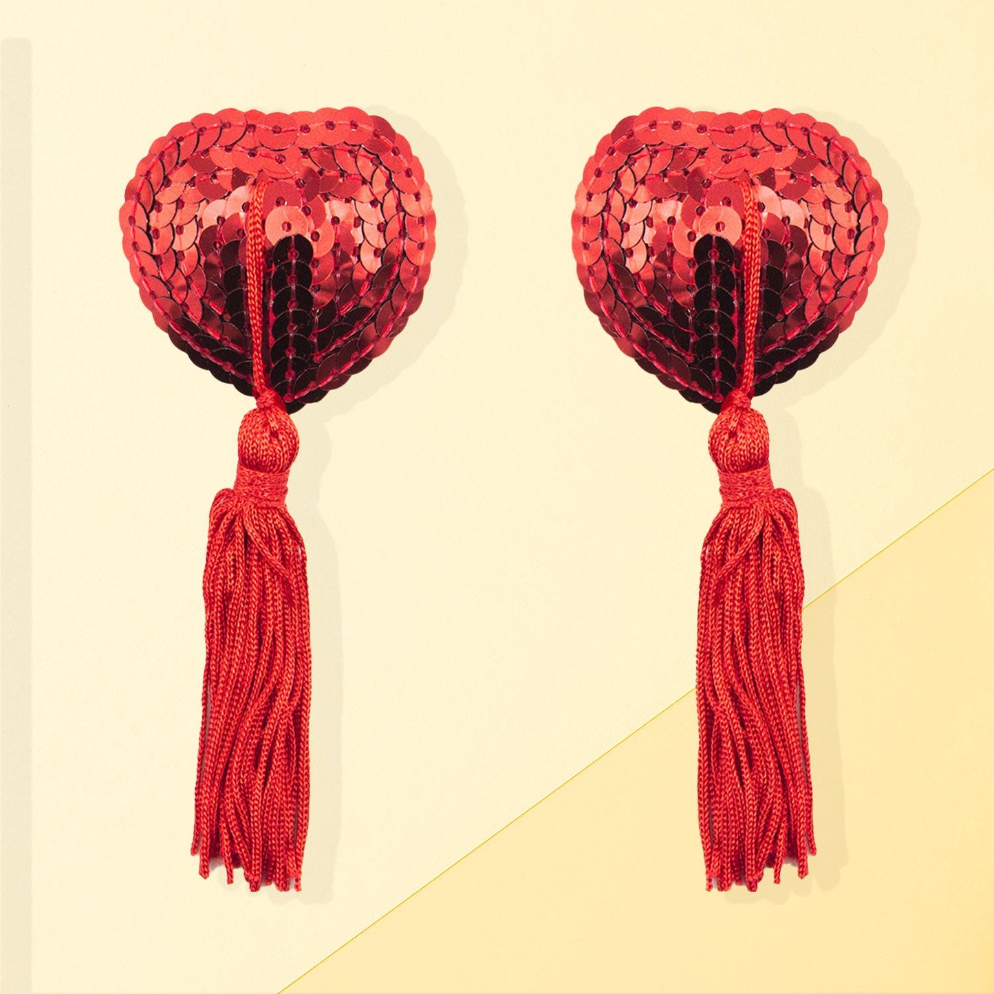 The Horny Company - Black Dragon Nipple Pasties Sticker with Tassels