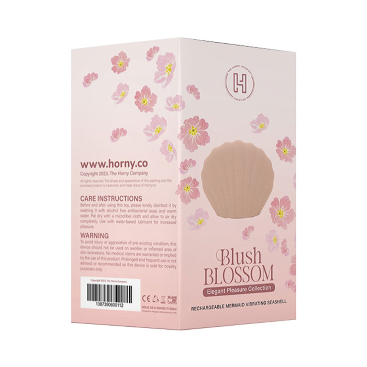 The Horny Company - Blush Blossom Collection Rechargeable Mermaid Vibrating Seashell Massager