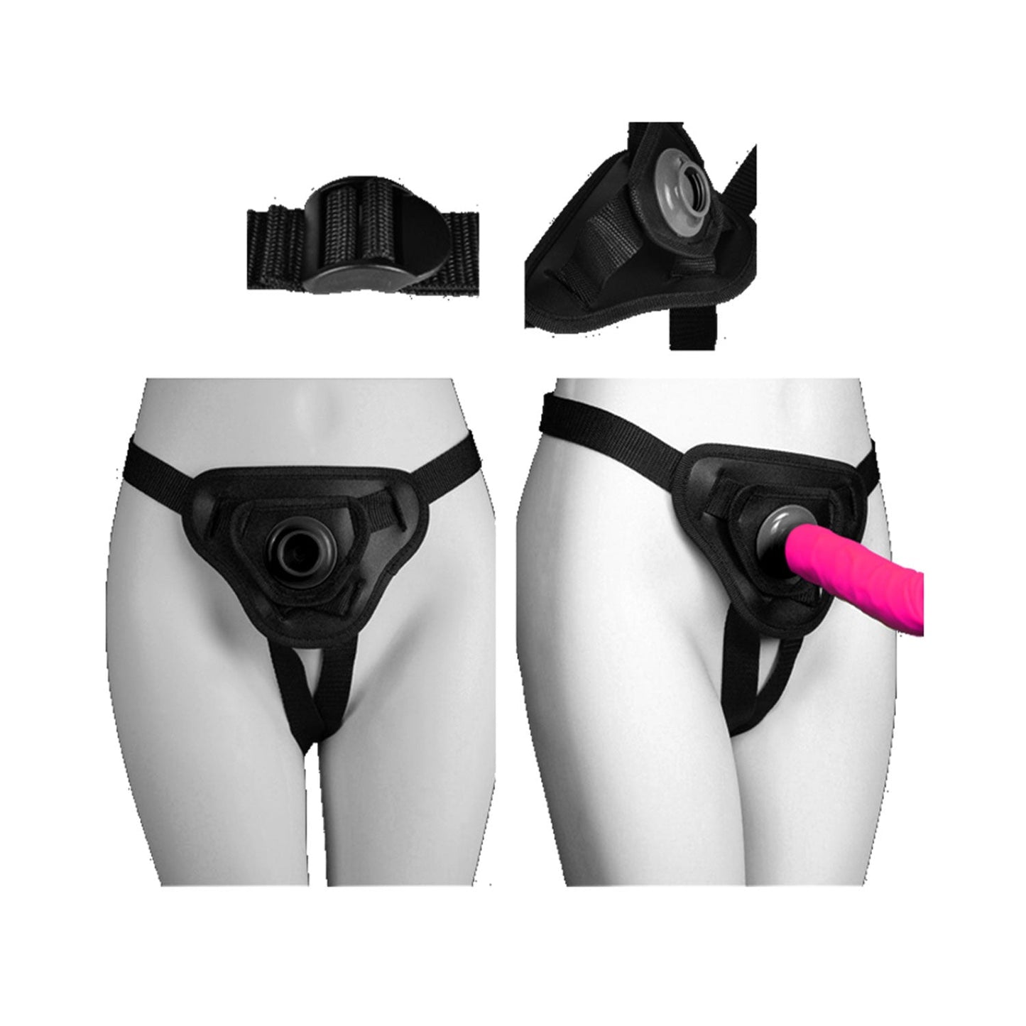 The Horny Company - Funky Fantasy 6.5" Strap-On Changeable Head Vibrator