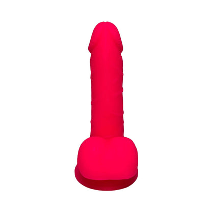 Koleksi Unicorn - Dildo Silikon Cawan Sedutan Berwarna Merah Jambu Pixie 5.5 Inci