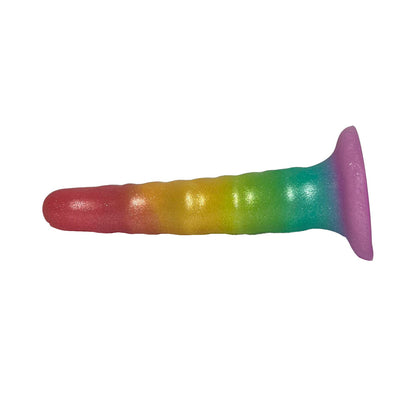Koleksi Unicorn - Dildo Silikon Rainbow Paradise Gradien 6.6-inci