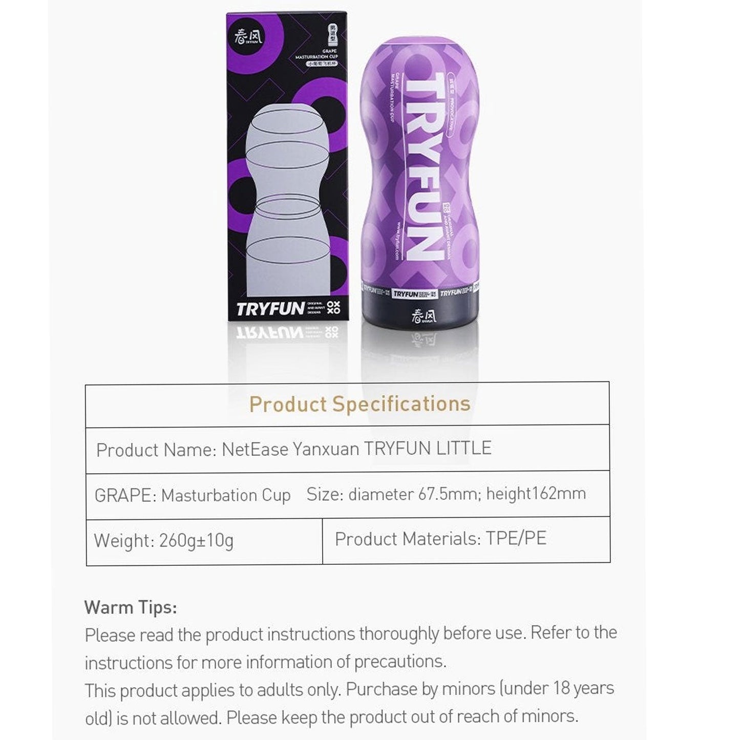 TryFun - Little Grape Reusable Male Masturbation Cup