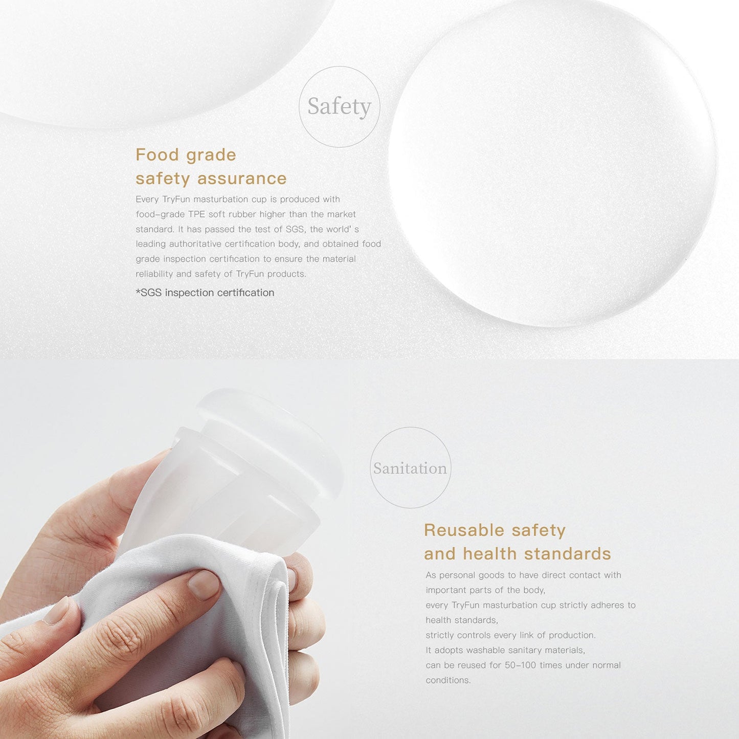 TryFun - Little Peach Reusable Male Masturbation Cup