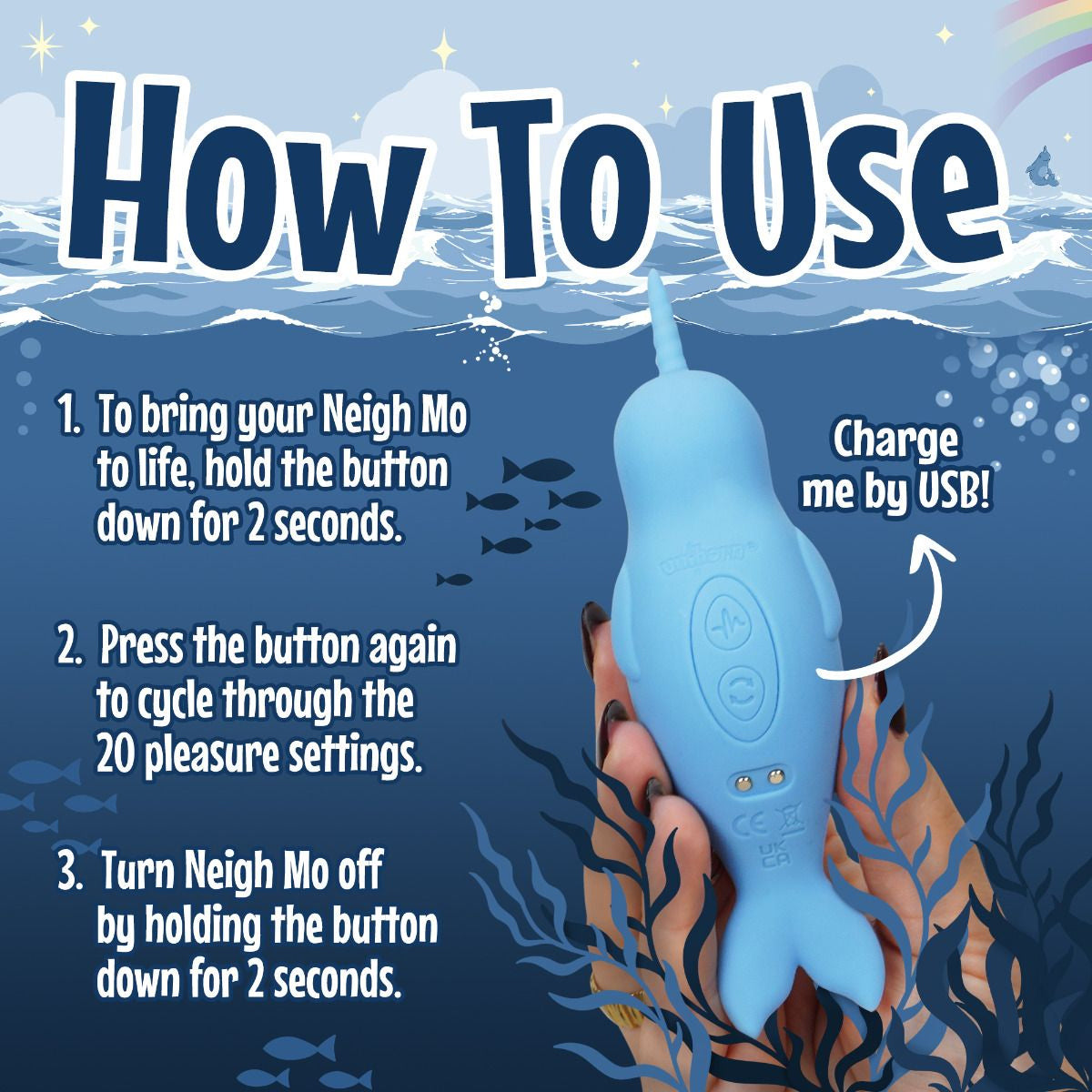 Unihorn - Neigh Mo Narwhal Clitoral Vibrator