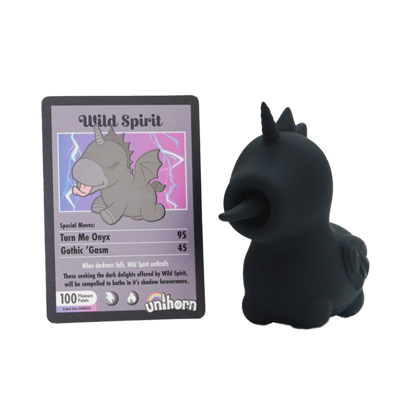 Unihorn - Wild Spirit Unicorn Twirling Clitoral Vibrator Black