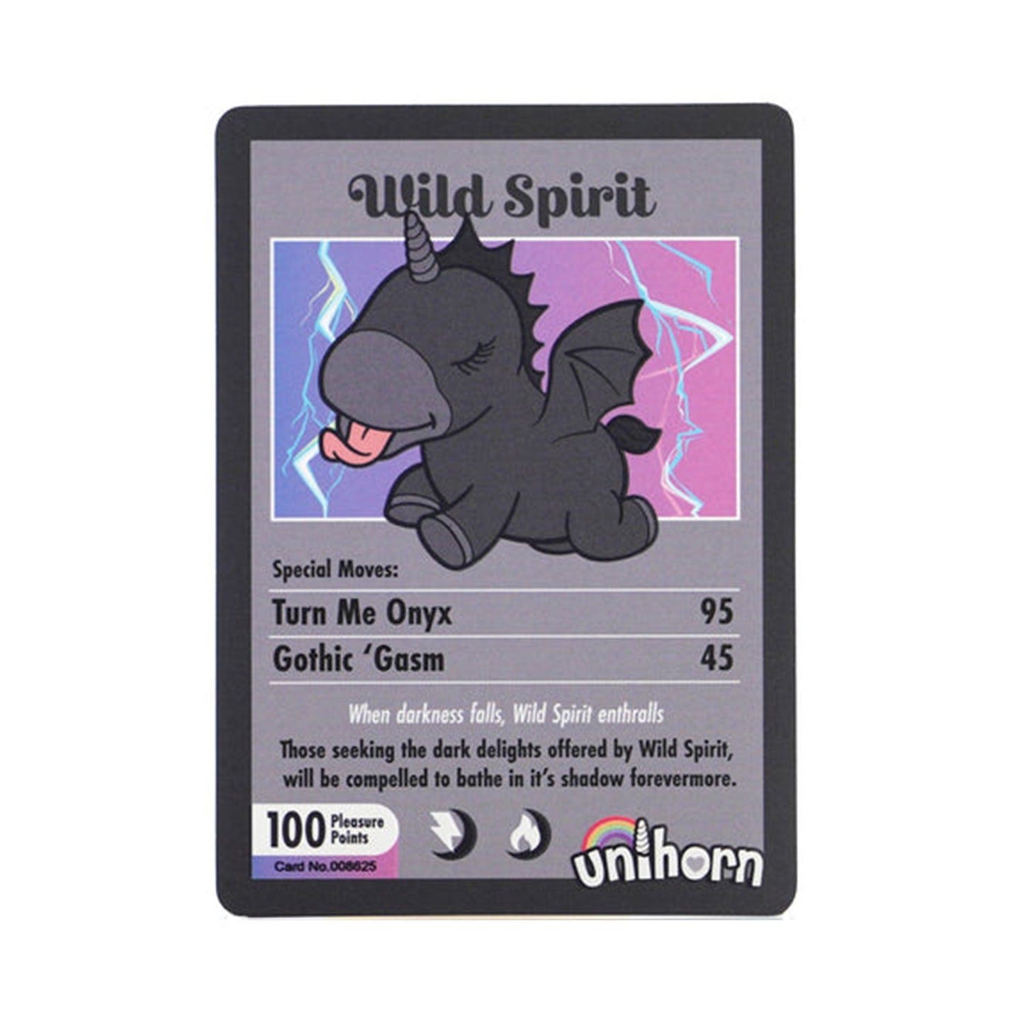 Unihorn - Wild Spirit Unicorn Twirling Clitoral Vibrator Black