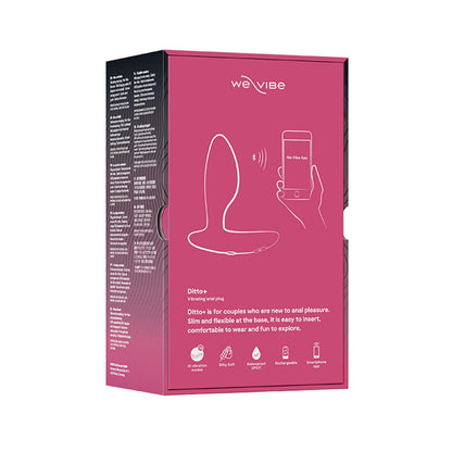 We-Vibe - Ditto + Penggetar Dubur Merah Jambu Kosmik Dikawal Apl dan Alat Kawalan Jauh