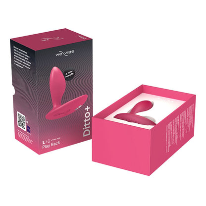 We-Vibe - Ditto + Penggetar Dubur Merah Jambu Kosmik Dikawal Apl dan Alat Kawalan Jauh