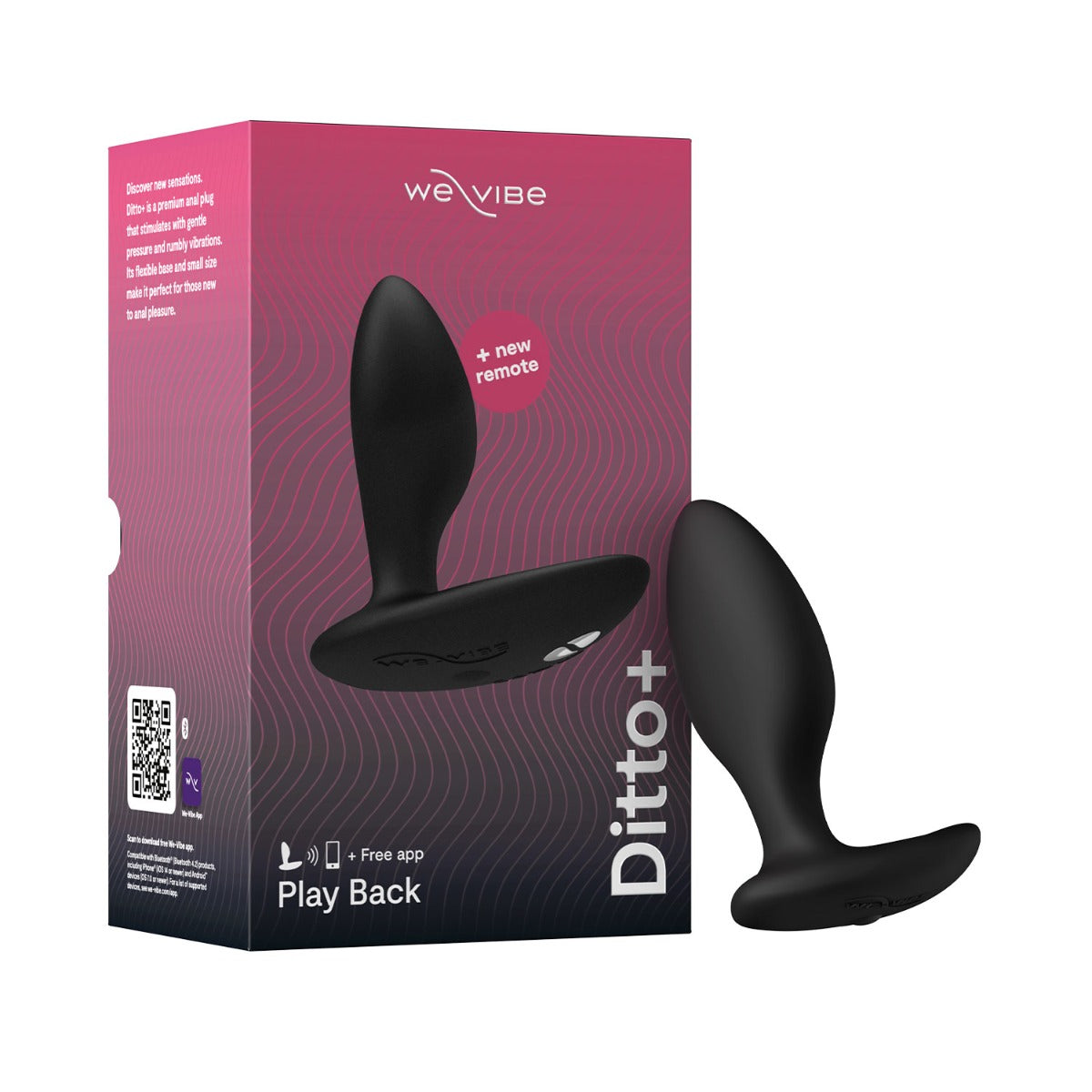 We-Vibe - Ditto Satin Black App-Controlled Anal Vibrator