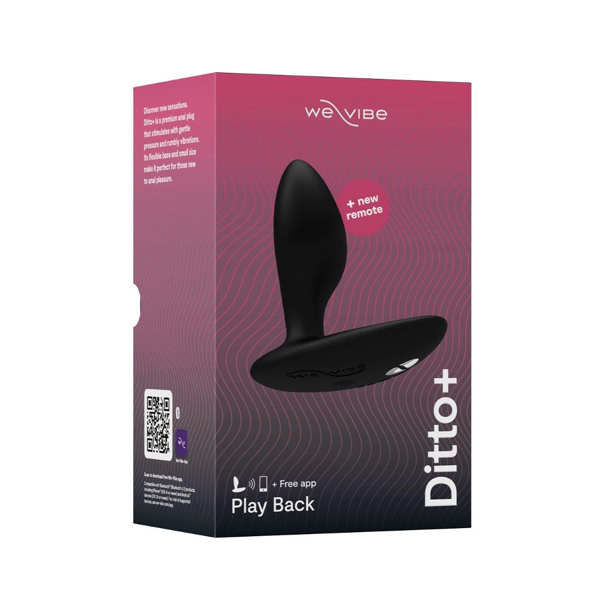 We-Vibe - Ditto Satin Black App-Controlled Anal Vibrator
