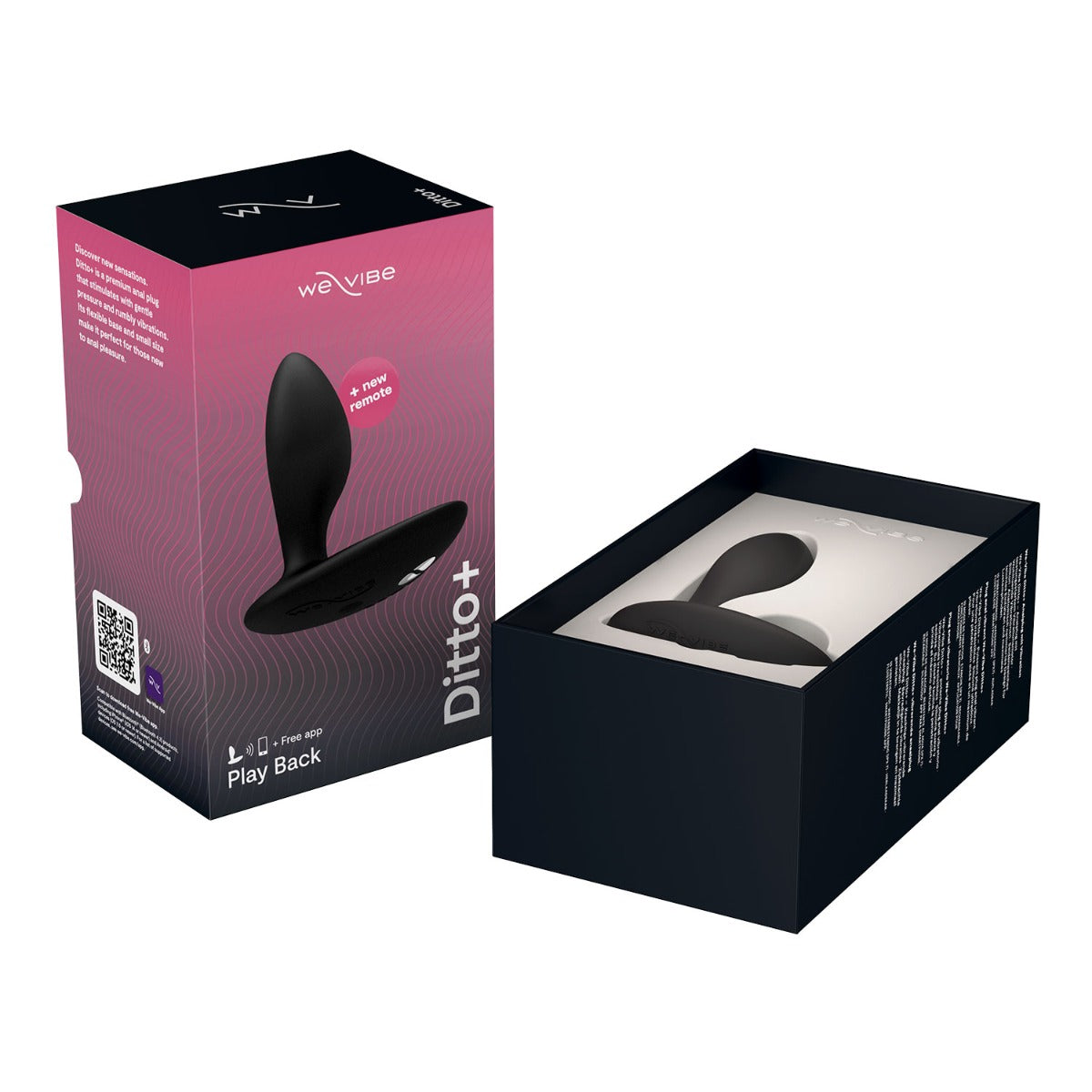 We-Vibe - Ditto Satin Black App-Controlled Anal Vibrator