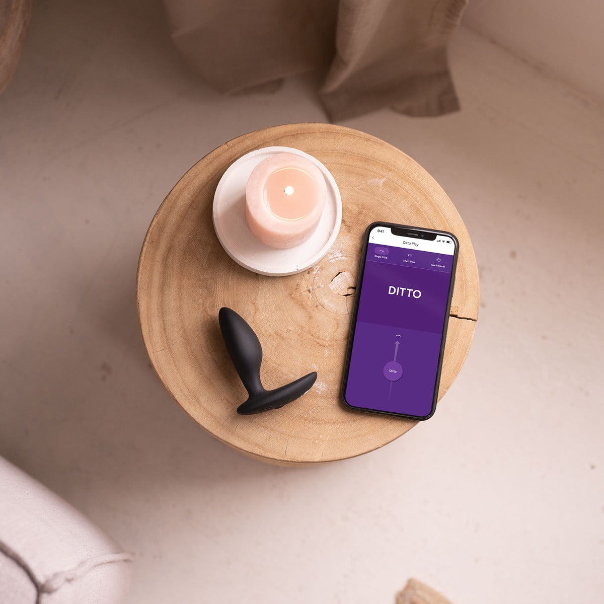 We-Vibe - Ditto Satin Black App-Controlled Anal Vibrator