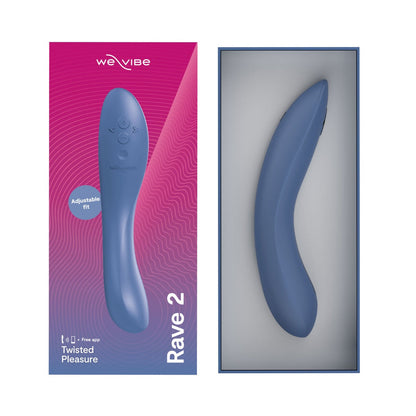 We-Vibe - Rave 2 Pengegar G-Spot Silikon Kawalan Aplikasi Biru Suram