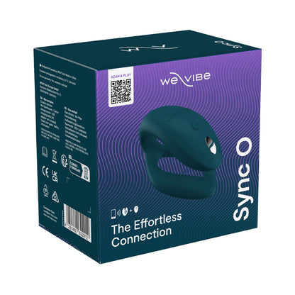 We-Vibe - Aplikasi Sync O dan Penggetar Silikon Pasangan Dikawal Jauh Hijau Velvet