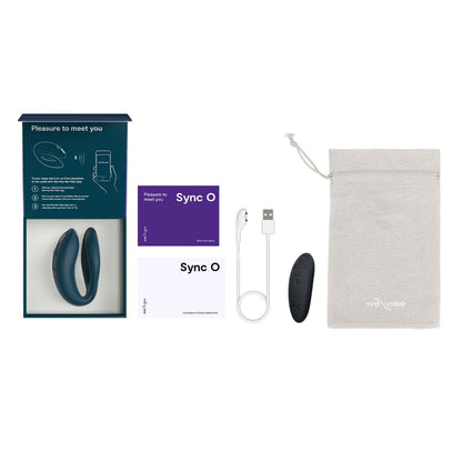 We-Vibe - Aplikasi Sync O dan Penggetar Silikon Pasangan Dikawal Jauh Hijau Velvet