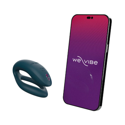 We-Vibe - Aplikasi Sync O dan Penggetar Silikon Pasangan Dikawal Jauh Hijau Velvet