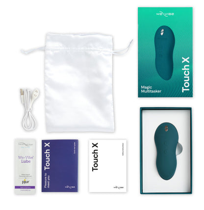 We-Vibe - Touch X Alat Penggetar Klitoris Boleh Dicas semula Hijau Baldu