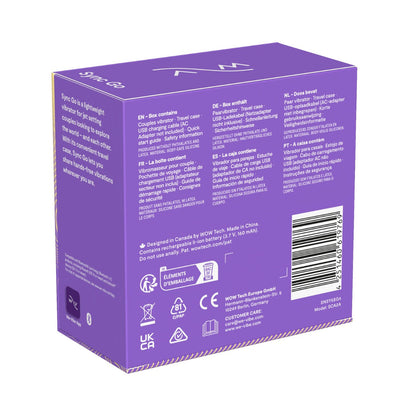 We-Vibe - Sync Go Penggetar Berpasangan Kawalan Jauh dan Aplikasi Ungu Muda