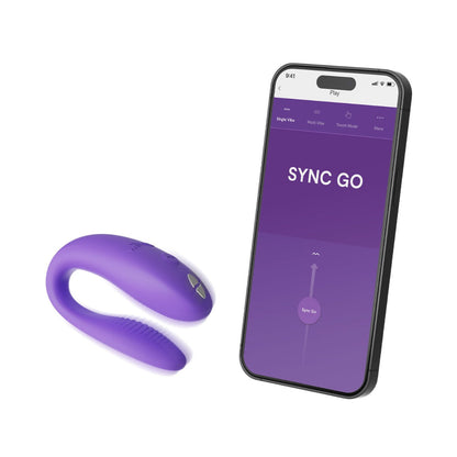 We-Vibe - Sync Go Penggetar Berpasangan Kawalan Jauh dan Aplikasi Ungu Muda