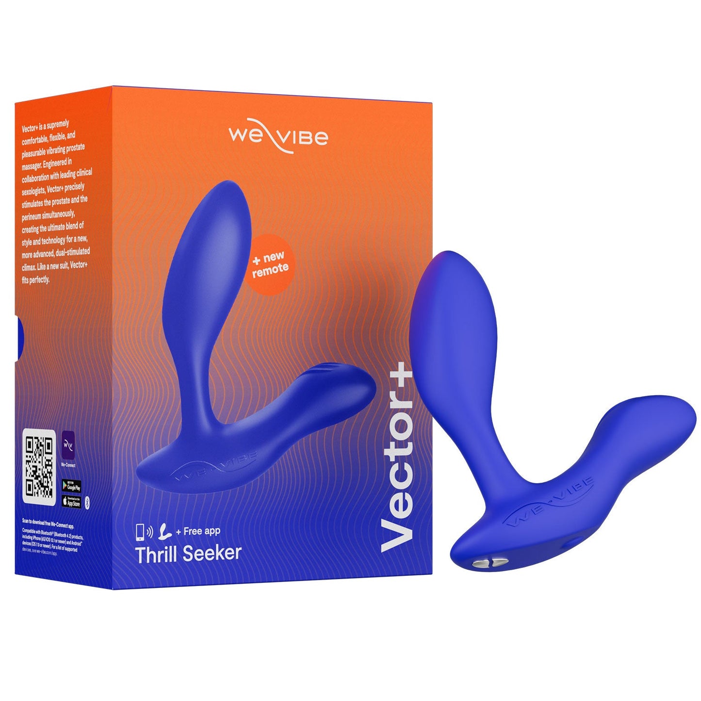 We-Vibe - Vector+ Bluetooth App Controlled Vibrating Prostate Massager (Royal Blue)