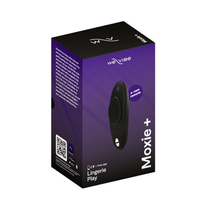 We-Vibe - Moxie Vibrator Seluar Dalam Boleh Dipakai dengan Alat Kawalan Jauh & Aplikasi (Hitam)