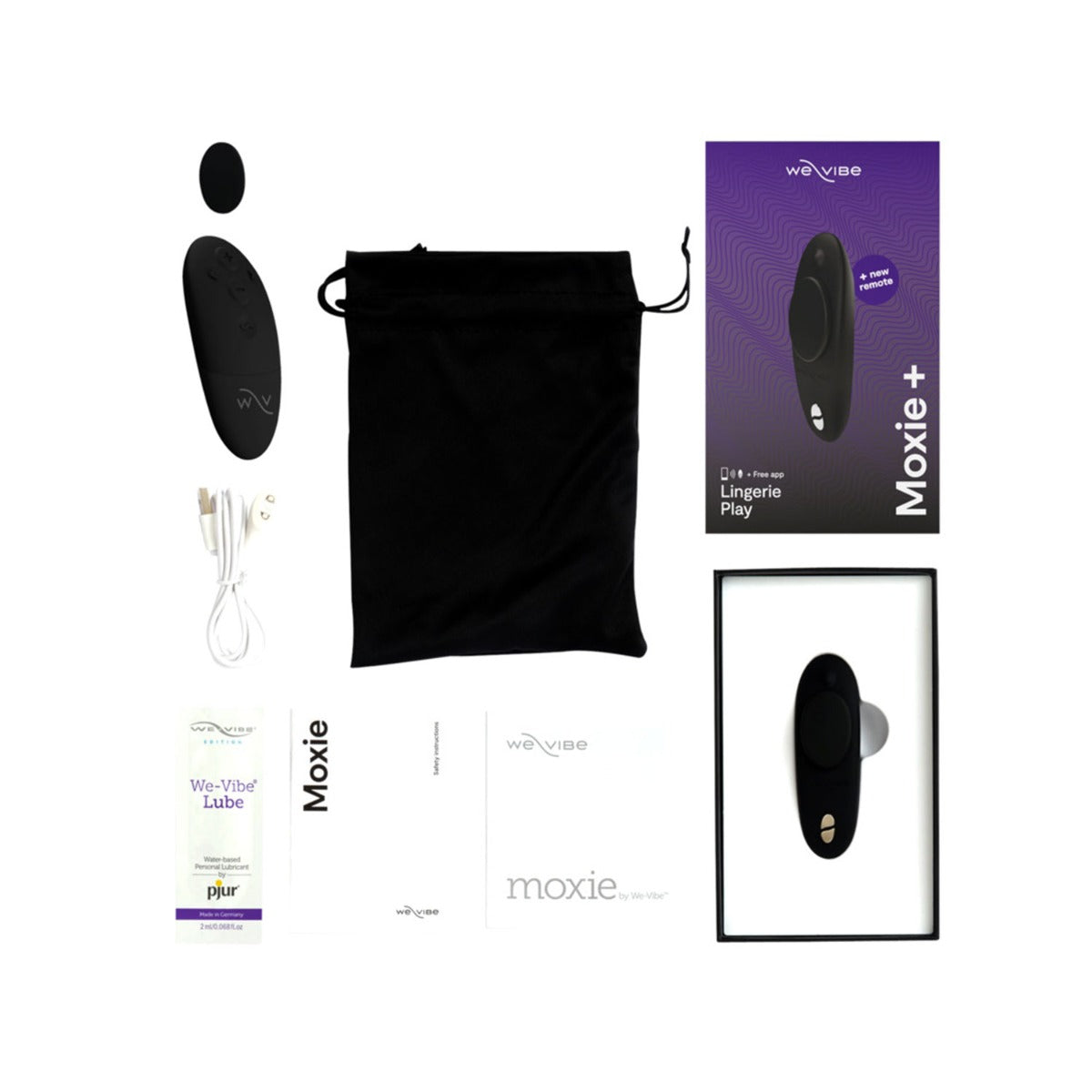 We-Vibe - Moxie Wearable Panty Vibrator with Remote & App Control (Black)