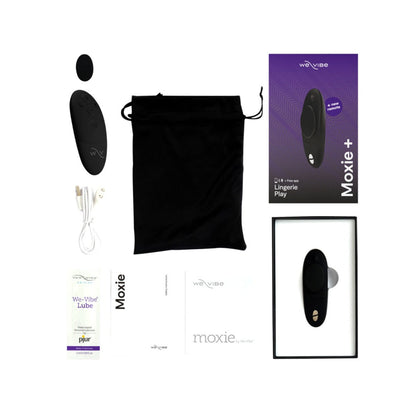 We-Vibe - Moxie Vibrator Seluar Dalam Boleh Dipakai dengan Alat Kawalan Jauh & Aplikasi (Hitam)