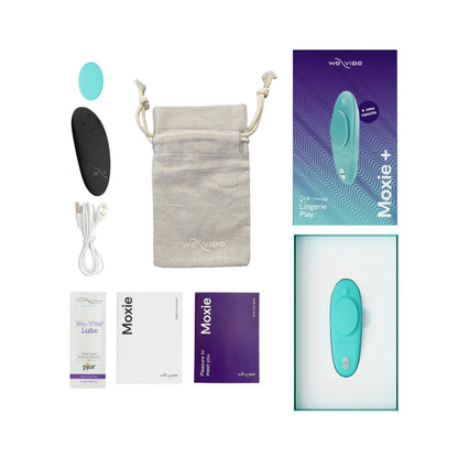 We-Vibe - Moxie+ Penggetar Seluar Dalam Boleh Dipakai Kawalan Aplikasi dan Jauh - Aqua