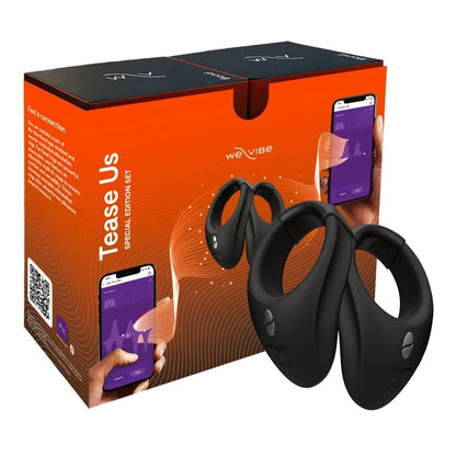 We-Vibe - Set Tease Us Bond + Cincin Zakar Boleh Dipakai Kawalan Aplikasi Bond (Hitam)