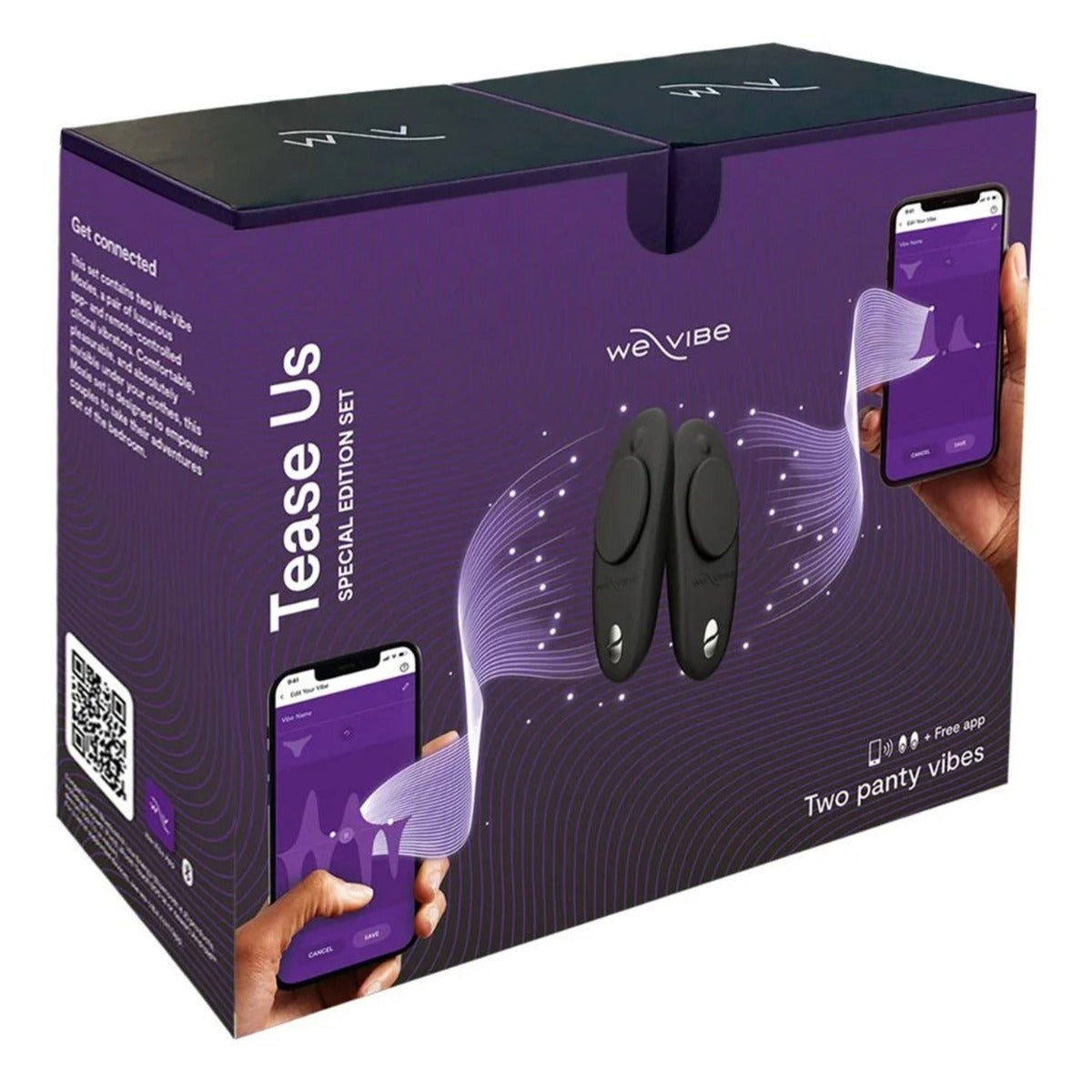 We-Vibe - Tease Us Set Moxie + Moxie App-controlled Wearable Clitoral Vibrators (Black)