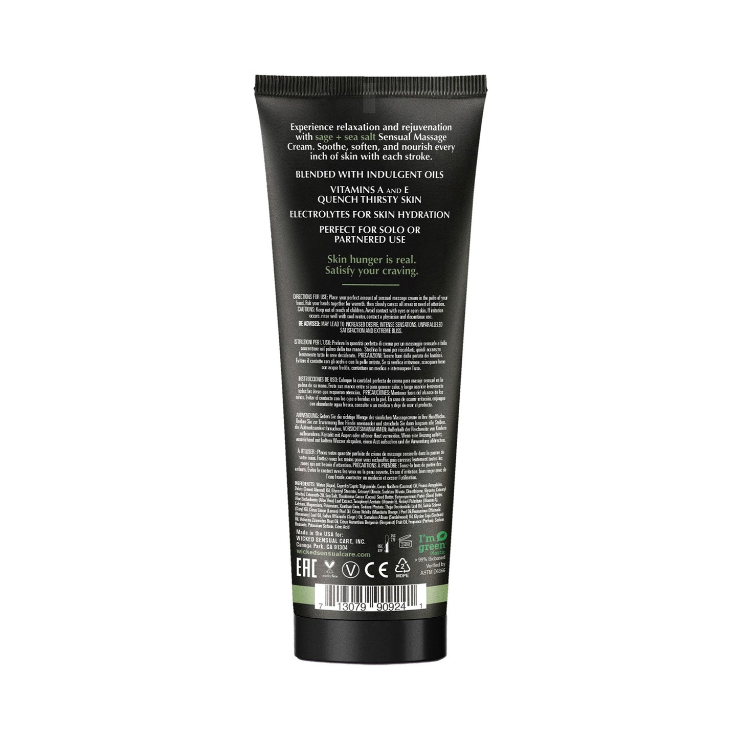 Wicked Sensual Care - Sage and Sea Salt Sensual Massage Cream 120 ml