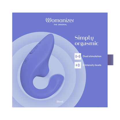 Womanizer - Blend Dual Stimulation Vibrator Biru Terang