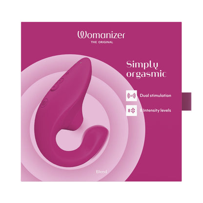 Womanizer - Dual Stimulasi Bergetar Merah Jambu Terang