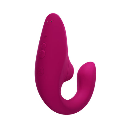 Womanizer - Dual Stimulasi Bergetar Merah Jambu Terang