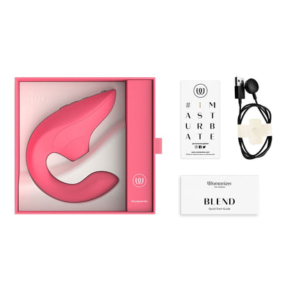 Womanizer - Penggetar Rangsangan Dwi Blend Rose Menawan