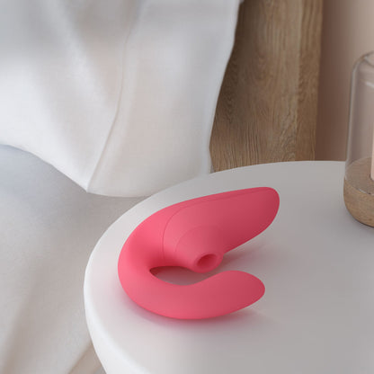 Womanizer - Penggetar Rangsangan Dwi Blend Rose Menawan
