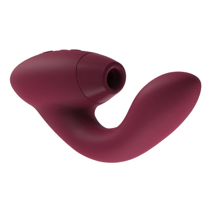 Womanizer - Duo Silicone Rechargeable Rabbit Vibrator Merah Marun