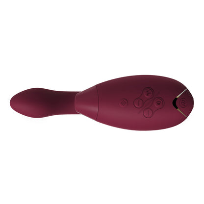 Womanizer - Duo Silicone Rechargeable Rabbit Vibrator Merah Marun
