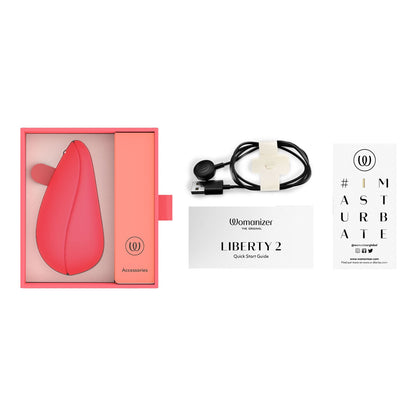 Womanizer - Liberty 2 Stimulator Klitoris Boleh Dicas Semula Vibrant Rose