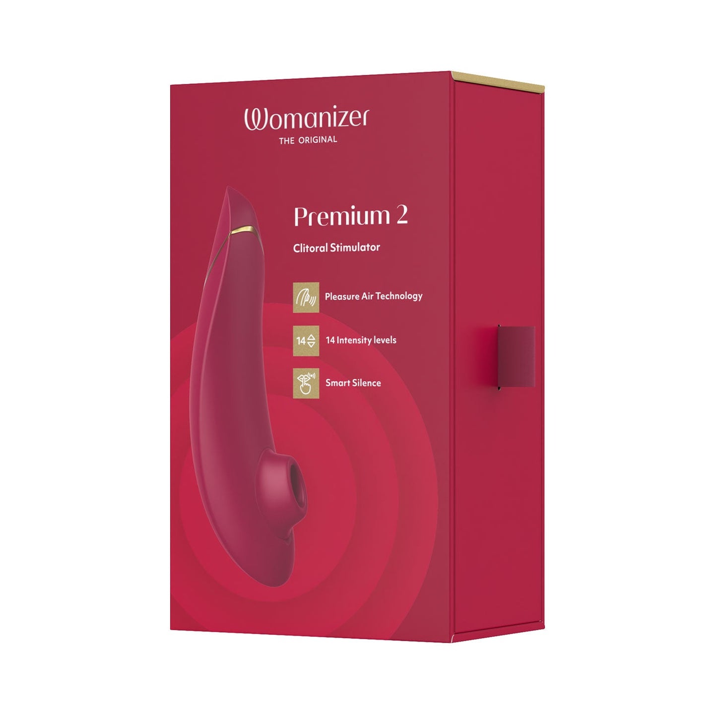 Womanizer - Premium 2 Silicone Rechargeable Clitoral Stimulator Bordeaux