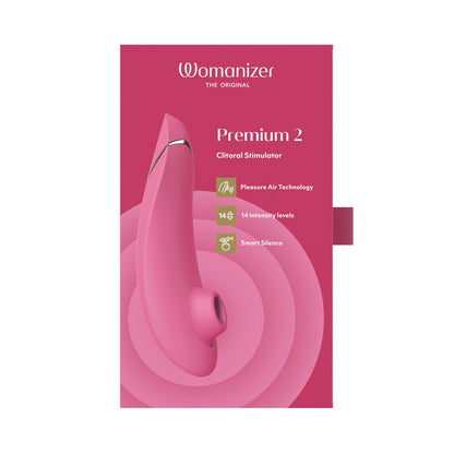 Womanizer - Perangsang Klitoris Boleh Dicas Semula Silikon Premium 2 Raspberi