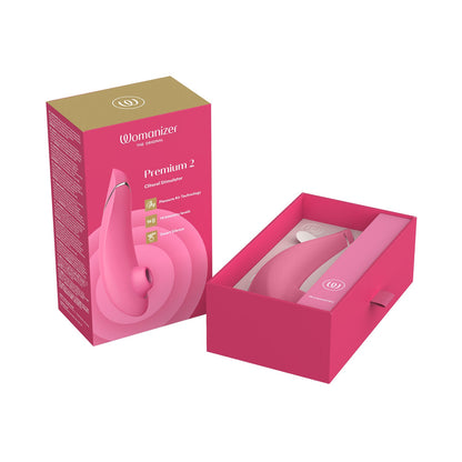 Womanizer - Perangsang Klitoris Boleh Dicas Semula Silikon Premium 2 Raspberi