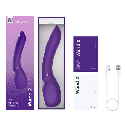 We-Vibe - Pengurut Bergetar Kawalan Aplikasi Wand 2 Ungu